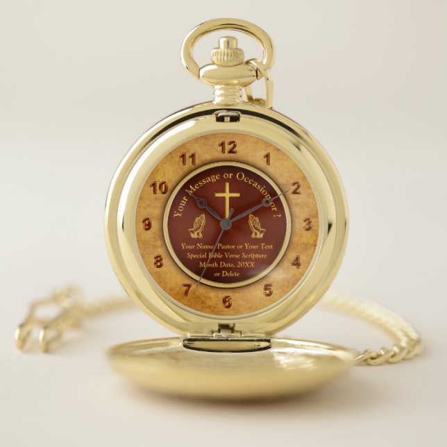 Unique Gifts for Pastors, Birthday, Christmas Pocket Watch (Inside)