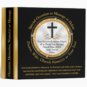 Unique Gifts for Pastors, Christian Photo Album,  3 Ring Binder