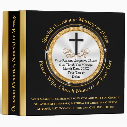 Unique Gifts for Pastors Christian Photo Album  3 Ring Binder