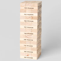 Unique Gifts Rustic Wood Personalized Family Name Topple Tower
