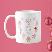 Unique Girl Doodles Christmas Mug