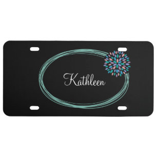 Unique Girls Monogram Custom License Plate