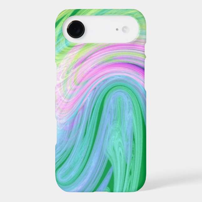 unique girly mint pink lines ombre Case-Mate iPhone case (Back)