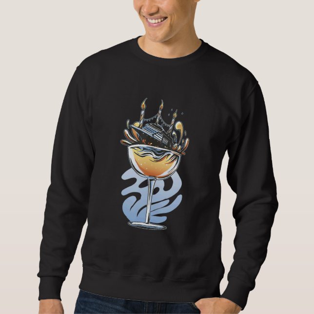Unique Glass Ship Candles Sweatshirt (Front)