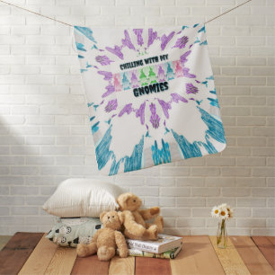 unique gnome design baby blanket
