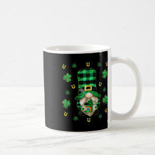 Unique Gnome St. Patricks Day - Cute Buffalo Plaid Coffee Mug