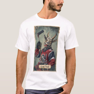 Unique Goat Hockey Player Upper Deck Trading Card  T-Shirt