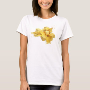 Unique Gold Abstract Cubes Style Statement T-Shirt