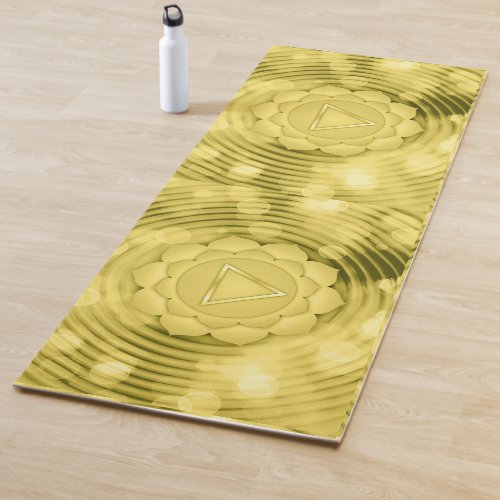 Unique Gold Chakra Pattern Zen Meditation Yoga Mat