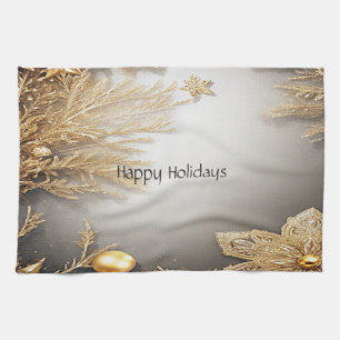 Unique Gold Decorative Holiday Kitchen Towel