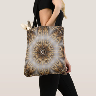 Unique Gold Decorative Holiday Tote Bag