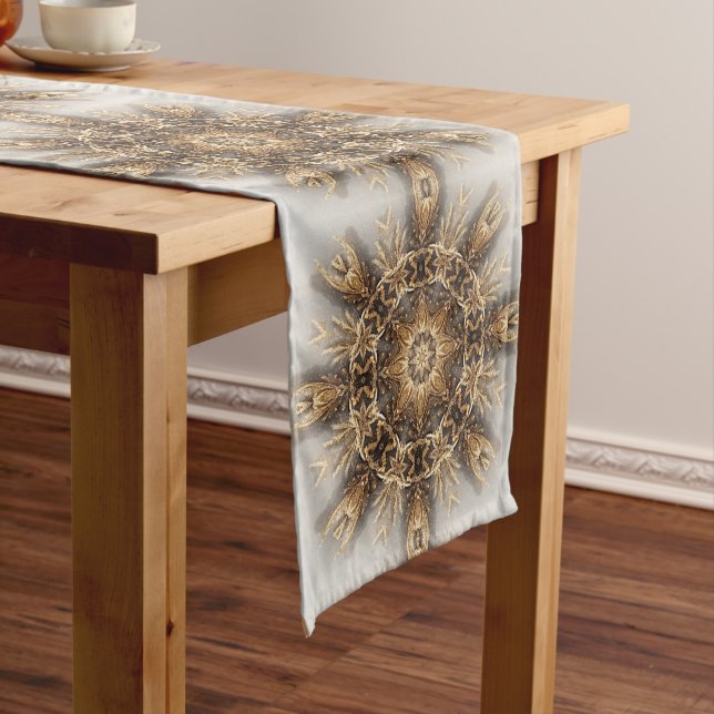 Unique Gold Decorative Table Runner (In Situ)