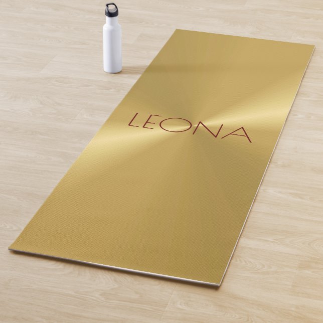 Unique Gold  Metallic  Personalien Yoga Mat (In Situ)