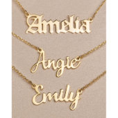 Unique Gold or Silver Name Chain Necklace (Mix Font)