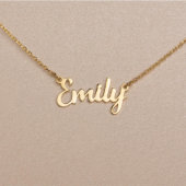 Unique Gold or Silver Name Chain Necklace (Front)
