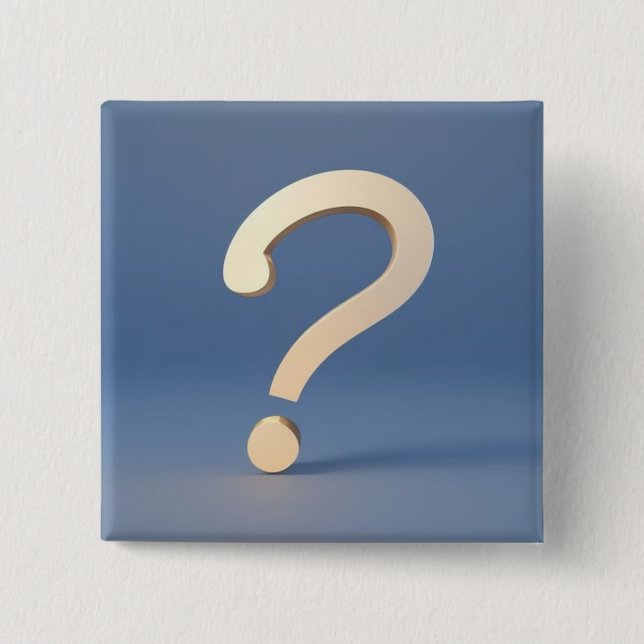 Unique Gold Question Mark Button (Front)