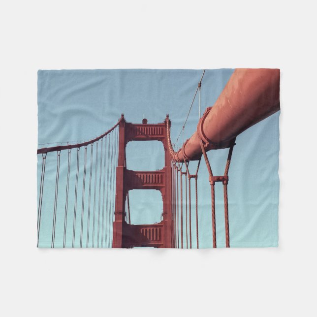 Unique Golden Gate Bridge, San Francisco Photo Fleece Blanket (Front (Horizontal))