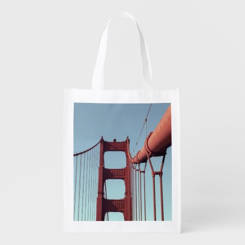 Unique Golden Gate Bridge San Francisco Photo Grocery Bag