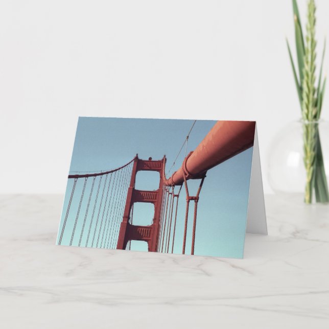 Unique Golden Gate Bridge, San Francisco Photo Thank You Card (Front)
