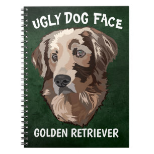 Unique Golden Retriever ugly dog face Notebook