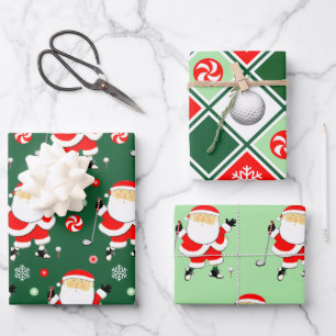 Unique Golf Christmas Holiday Wrapping Paper Sheets