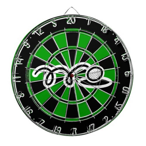 Unique golfing gift _ Dartboard with golf print