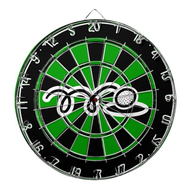 Unique golfing gift - Dartboard with golf print (Front)