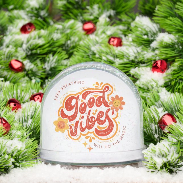 Unique Good Vibes Collectible Snow Globe (Christmas)