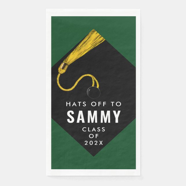 Unique Grad Party Paper Guest Towels (Front)