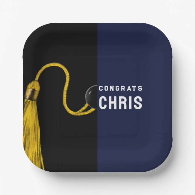 Unique Grad Party Paper Plates (Front)