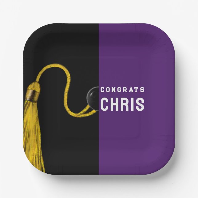 Unique Grad Party Paper Plates (Front)