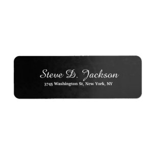 Unique Gradient Dark Grey Script Handwriting Label