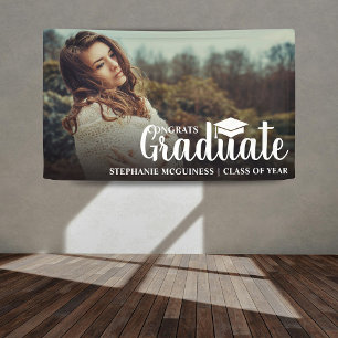 Unique Graduate Photo Congratulations Graduation Banner