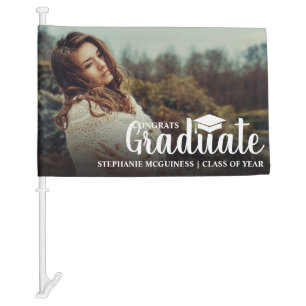Unique Graduate Photo Congratulations Graduation Car Flag