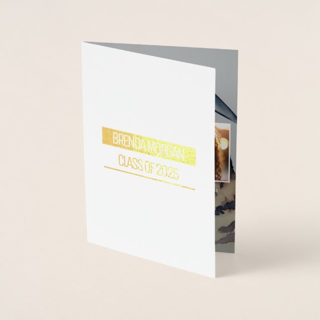 Unique Graduation Announcement Foil Card (Front)