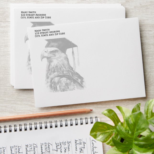 Unique Graduation Envelopes | Eagle (Stacked)
