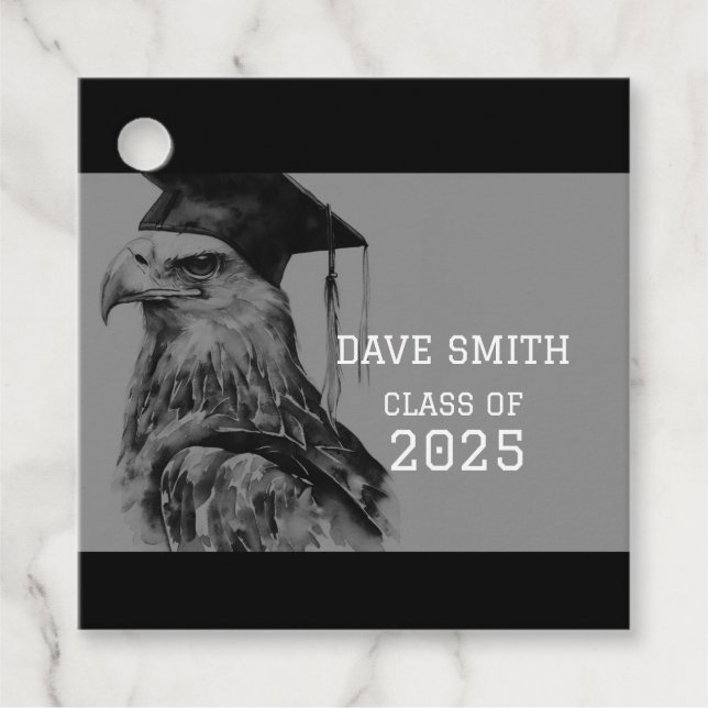Unique Graduation Favor Tag | Eagle (Front)