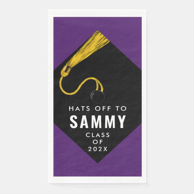 Unique Graduation Paper Guest Towels (Front)