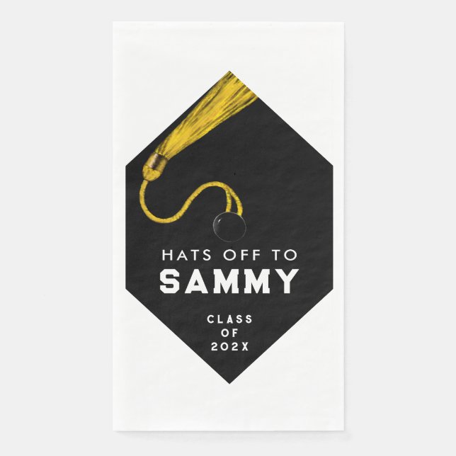 Unique Graduation Party Paper Guest Towels (Front)
