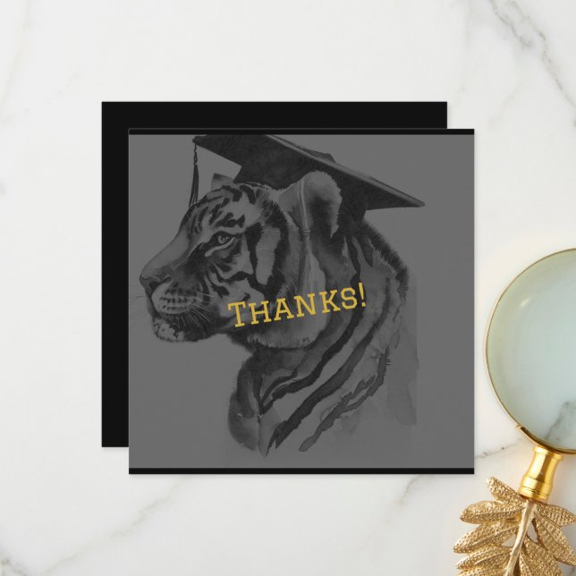 Unique Graduation Personalized Thank You Card (Front/Back In Situ)