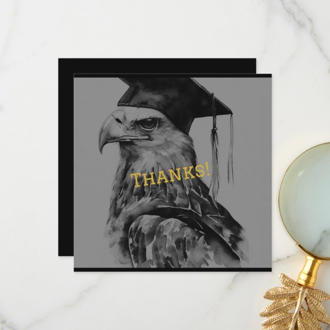 Unique Graduation Personalized Thank You Card (Front/Back In Situ)