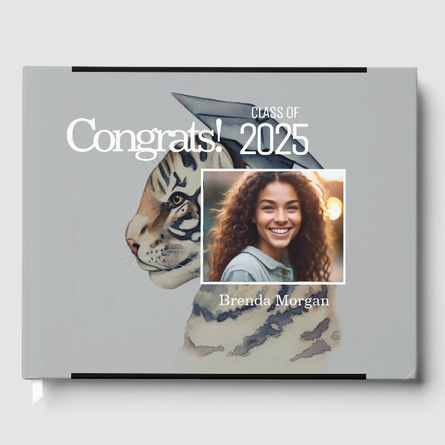 Unique Graduation Photo Guest Book (Front)