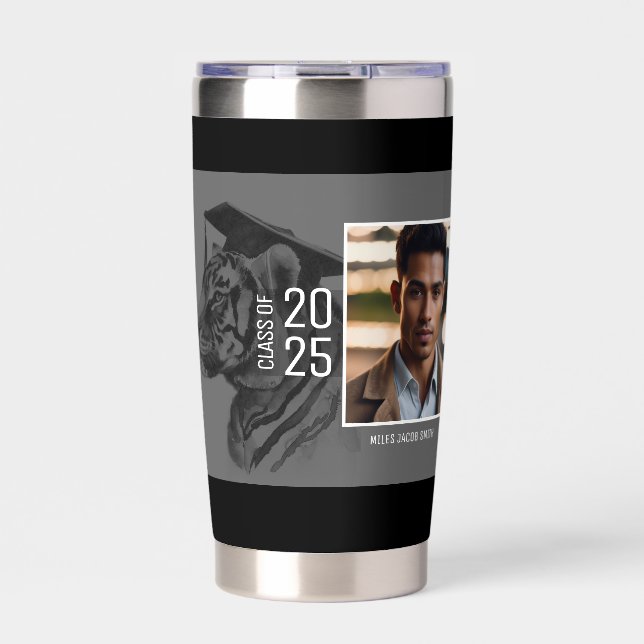 Unique Graduation Two Photo Drinkware Insulated Tumbler (Front)