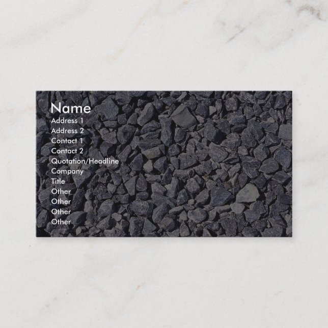 Unique Gravel Business Card (Front)
