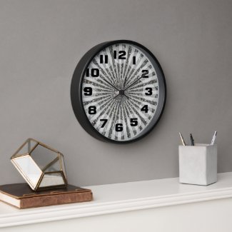 Unique Gravel Stone Geometric Circle Large Clock
