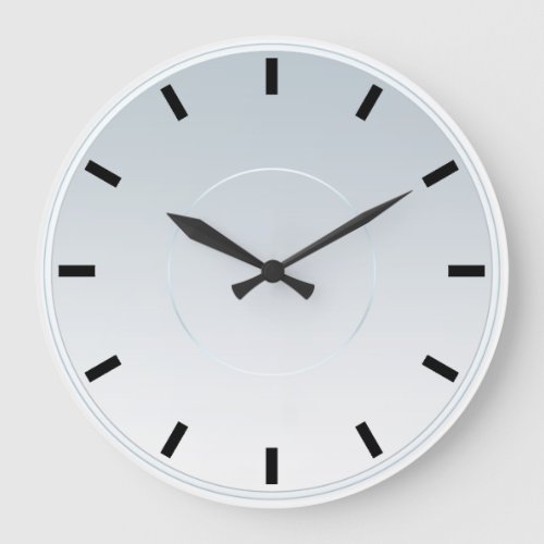 Unique Gray Minimalism Black Moden Smoky Blue Large Clock