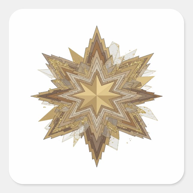 Unique Gray STAR OF BETHLEHEM Sticker Design (Front)