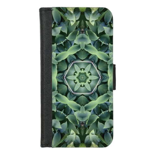 Unique Green Abstract  iPhone 87 Wallet Case