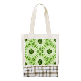 unique green abstract pattern zazzle HEART tote bag
