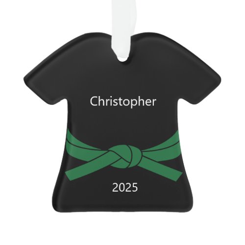 Unique Green Belt Karate Ornament